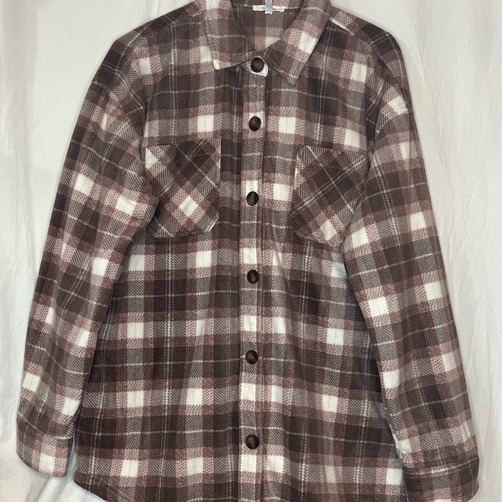 Maurices Brown Plaid Button Down Shirt